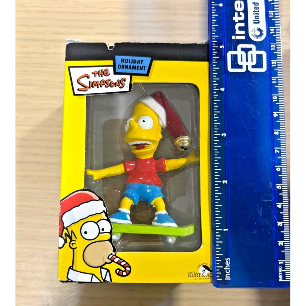 Kurt Adler Simpsons Bart Skateboard Christmas Ornament Vintage Boxed Holiday